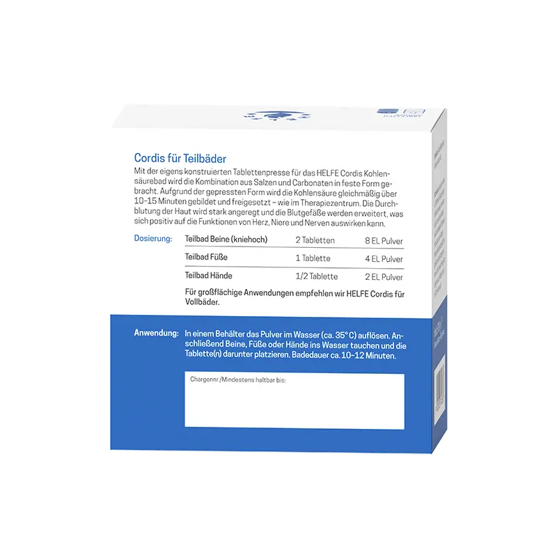 HELFE Kohlensäurebad Teilbad 920g Rückseite