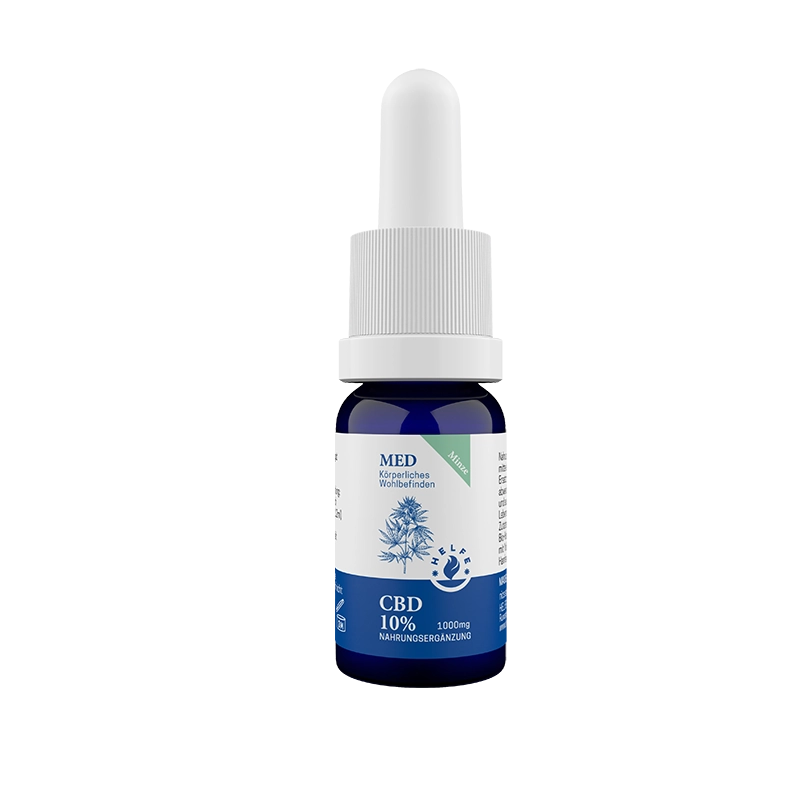 HELFE CBD Öl Mint 10 % 10ml Vorderseite 