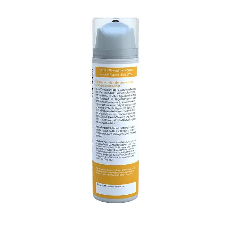 HELFE Pflegelotion Haferstrohextrakt 195ml Rückseite
